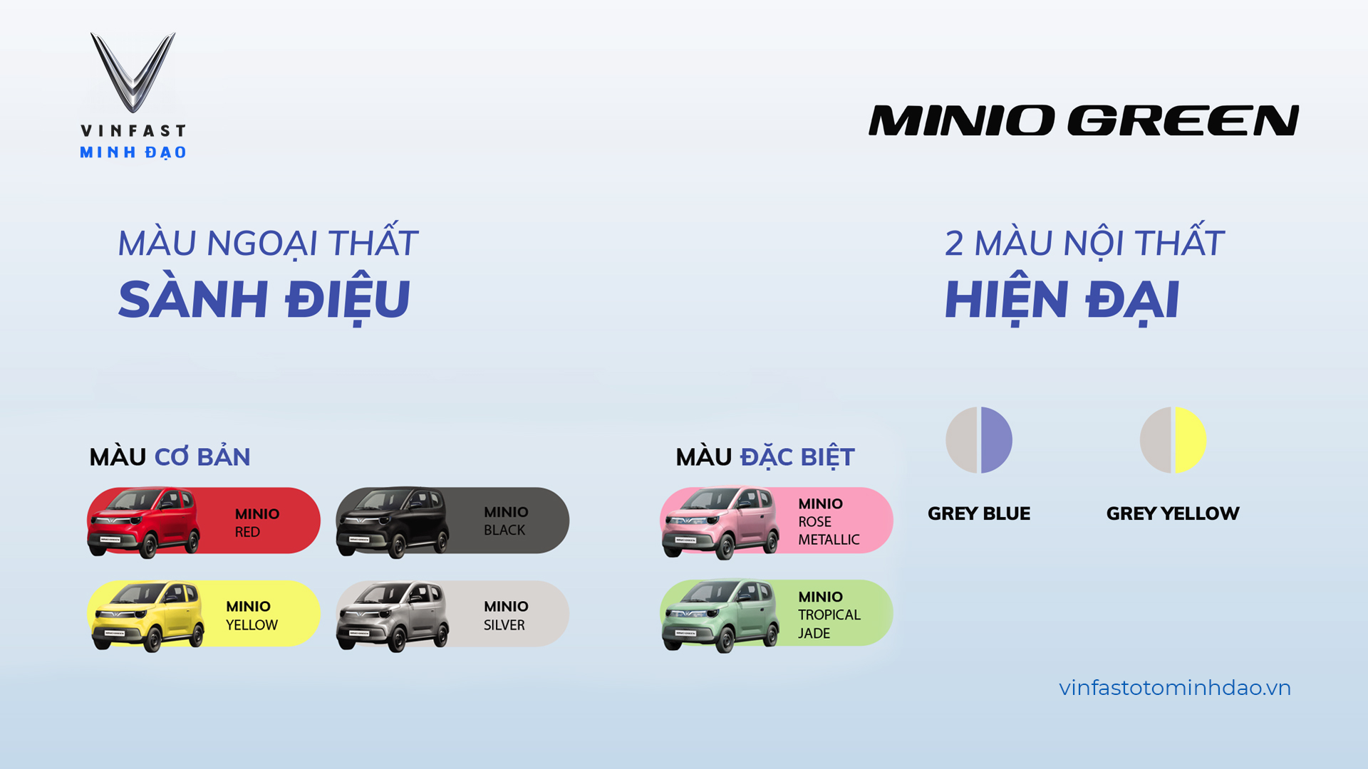 minimo green bảng màu xe